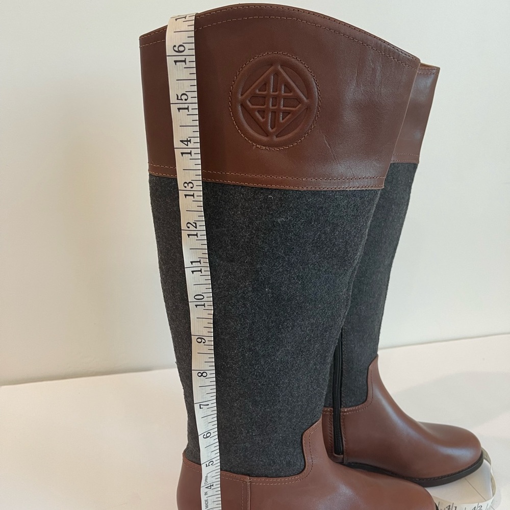Antonio Melani Conellie Riding Boots Brown size 6 wool flannel and leather - Picture 14 of 14